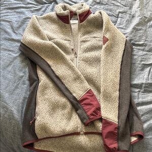 Burton Gray and Burgundy Fleece Jacket